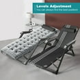 Lilypelle 75" Folding Camping Cot Bed, Adjustable 6Position Adults
