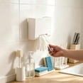 thumbnail image 4 of Leodye 1PCS No Drill Wall Mount Plastic Glove Organizer, Storage Holder for Disposable Gloves, Hairnets, Masks for Kitchen and Bathroom Cabinets -7.3x5.9x2.3in, 4 of 6
