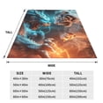 thumbnail image 3 of Balery Blue Dragon And White Tiger Manta de Felpa Suave y Acogedora – Cobija de Franela Aterciopelada para Cama, Lavable y Cálida para Sofá, Mascotas, Transpirable-50"x40", 3 of 7