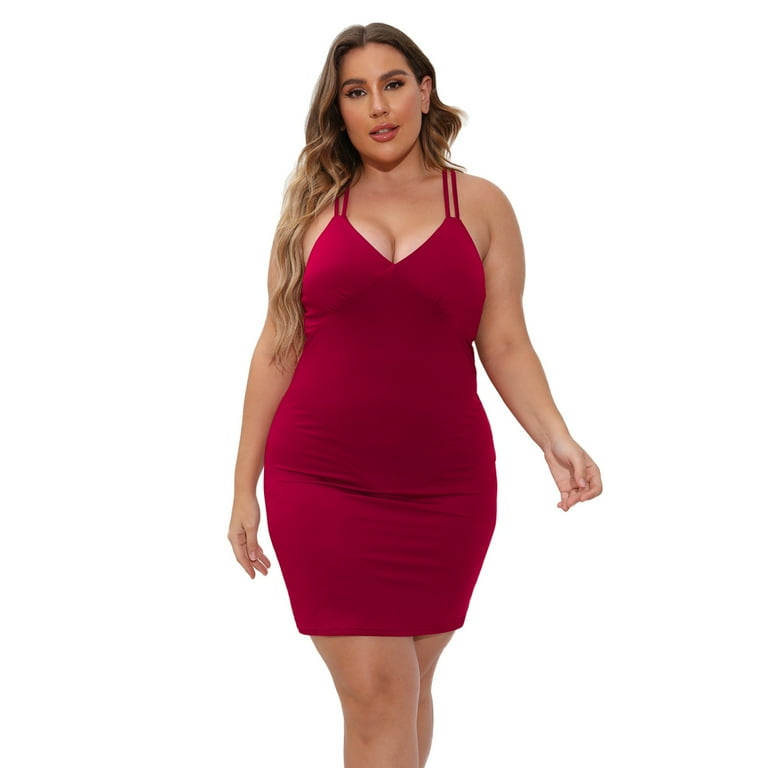 High-Elastic V-Neck Slim Bodycon Dress High-Elastic V-Neck Slim Bodycon Dress