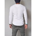 thumbnail image 2 of SANOPY Mens Henley Shirts Long Sleeve Fashion Tee Shirts Slim Fit 4 Buttons T-Shirts Casual Basic Pullover Top, 2 of 4