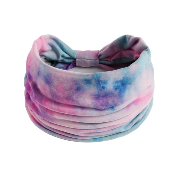 Head Bands for Women's Hair Stretchy Casual Tie Dye Rainbow Color Widening Yoga Sports Elastic Absorbing Headbands