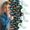 thumbnail image 3 of Blackout Kids Curtains,Dark Blue Cartoon Vehicles Tree Pattern Childrens Insulated Curtains Set Of 2,Bedroom Essentials,Toddler Room Decor 42"x63", 3 of 5