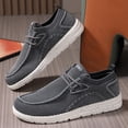 thumbnail image 2 of Men's Casual Slip-on Loafers Stretch Shoes，Comfortable & Light-Weight，Black、Gray、Light Blue, 2 of 6