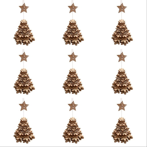 3D Christmas Tree Ornament - Wooden Snowflake Pendant for Indoor/Outdoor Holiday Decor, Home, Garden, and Party Decoration