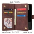 thumbnail image 2 of Galaxy Note20 Ultra Wallet Case, Dteck Soft Leather Zipper Wallet Case Magnetic Buckle Horizontal Flip Cover with 5 Card Slots/Photo Pocks For Samsung Galaxy Note 20 Ultra / Note20 Ultra 5G, Coffee, 2 of 9