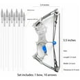 thumbnail image 4 of Metal Mini Compound Bow and Arrow Set - 5.5 inch Desktop Archery Catapult for Adults, Left & Right Hand, Includes 10 Arrows, Target Practice, Stress Relief, Office Desk Toy, Cool Collectible, 4 of 6
