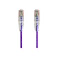 thumbnail image 2 of Monoprice SlimRun - Patch cable - RJ-45 (M) to RJ-45 (M) - 1 ft - UTP - CAT 6 - booted, riser, snagless, stranded - purple, 2 of 2