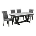 thumbnail image 1 of Weathered Gray Wood 5pc Dining Set with Gray Chairs, 1 of 4