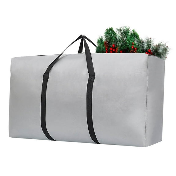 KOYPTL 20in-Christmas Tree Storage Bag for Moving Boxes Alternative,Heavy Duty Waterproof Oxford Fabric for Holiday Storage Christmas Decoration Gifts Clothes Items Container & Space Saving-Grey