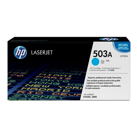 UPC: 0829160697406 | HP 503A (Q7581A) Toner Cartridge  Cyan