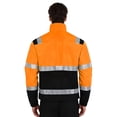 thumbnail image 2 of Haitryli Men Adults Hi Vis Work Jacket Reflective Fleece Safety Jacket with Pockets High Visibility Outdoor Work Coat Orange M, 2 of 5