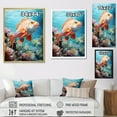 thumbnail image 4 of Designart "Aquarelle Serenade Of Subaquatic Fish" Coastal Coral Under Water Canvas Art Print, 4 of 7