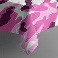 thumbnail image 3 of Purple Pink Camo Classic Shapes Pattern Rectangle Tablecloth 60"x84",Waterproof Polyester Rectangle Table Cloth, Wipeable Spillproof Polyester Tablecloth for Dining, Camping, Indoor and Outdoor, 3 of 5