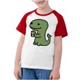 thumbnail image 3 of RXIRUCGD 2025 Vêtements d'Été pour Enfants Tout-Petits Garçons Filles Mode Mignon Col Rond Imprimé Manches Courtes Haut, 3 of 7
