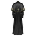 thumbnail image 2 of YiZYiF Clergy Robe for Women Long Sleeve Loose Clergy Maxi Dress Minister Pulpit Liturgical Vestment Black S, 2 of 7