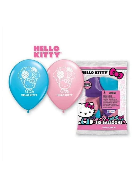 12 inch Hello Kitty Latex Balloons (6 Pack) - Party Supplies Decorations