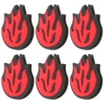 thumbnail image 2 of KAKOWELY tennis vibration dampener 6Pcs Fire Shaped Tennis Racket Damper Tennis Racket Silicone Shock Absorber Racket Supply0.98"X0.79"X0.2", 2 of 5