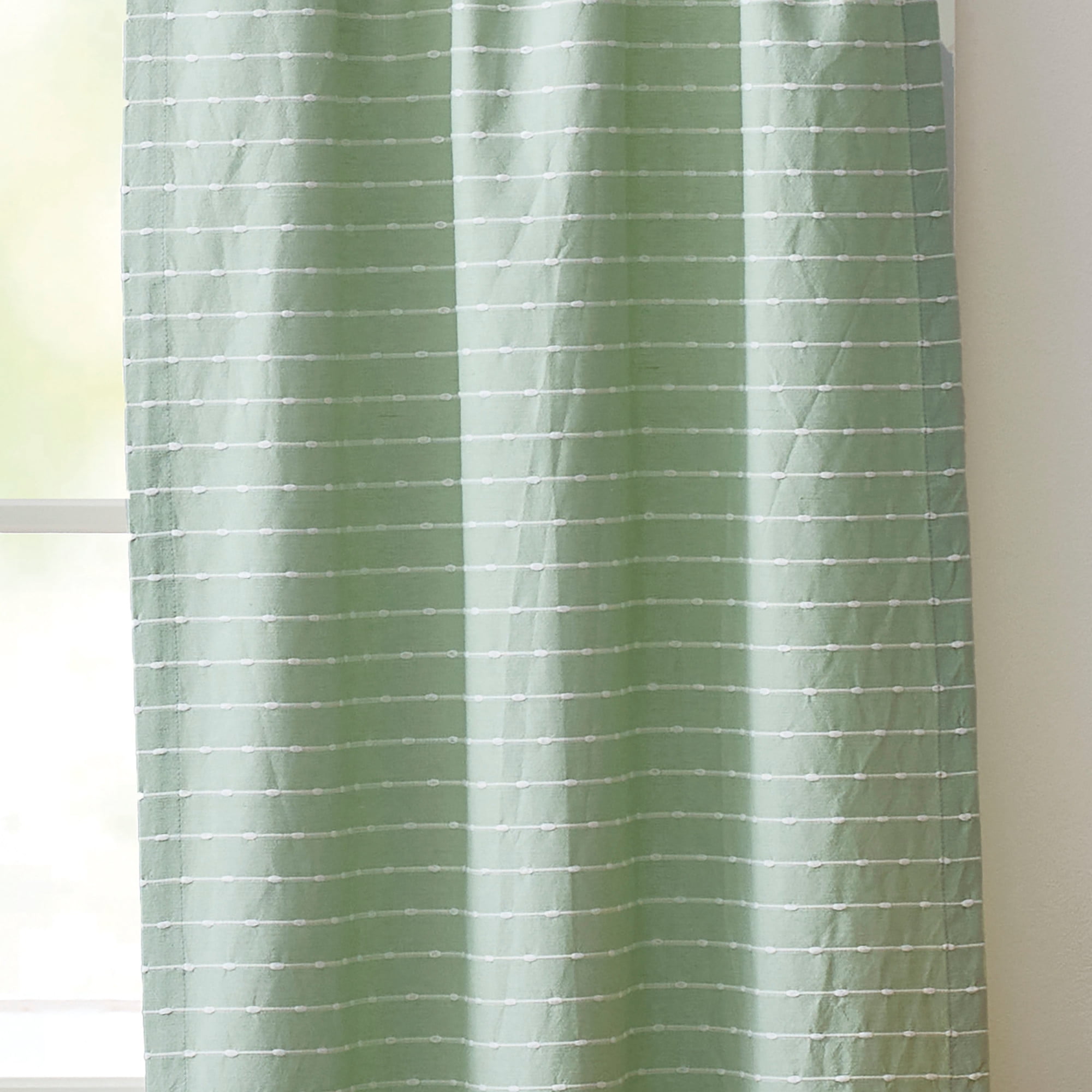 Curtainworks Bridge Street Valance Sage, 1 Piece, Indoor, Pole Top, 58," x 14", Adult