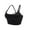 Black, variant on Xfvqtps Sports Bras for Women Double Spaghetti Strap Padded Elastic Crop Tank Tops for Yoga Gym Fitness Green