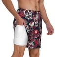 thumbnail image 3 of Balery Rose Flowers Mens Swim Trunks Swim Shorts for Men Quick Dry Inseam Beach Shorts with Compression Liner Pocket-3X-Large, 3 of 9