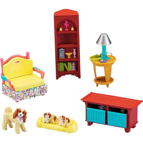 NEW Fisher Price Loving Family Dollhouse TOY CABINET TABLE Living or Family Room 