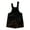 Black, variant on Girls Jumpsuits Summer Sleeveless Button Strap Overalls Casual Loose Solid Short Rompers with Pockets