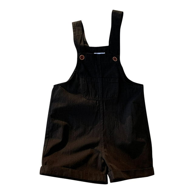 Plebaso Combishort d'Été Sans Manches pour Filles Couleur Unie Décontractée avec Bretelles Spaghetti et Poches