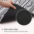 thumbnail image 6 of Bohemian Bath Mat Soft Boho Bathroom Mat Non-Slip Quick Dry Bath Rugs Thin Washable Shower Floor Mats with Super Water Absorbent Layer & Rubber Backing, 17"x24", Black & White, 6 of 6