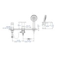 thumbnail image 2 of ALFI brand AB2879-BN Brushed Nickel Deck Mounted Tub Filler with Hand Held Showerhead, 2 of 10