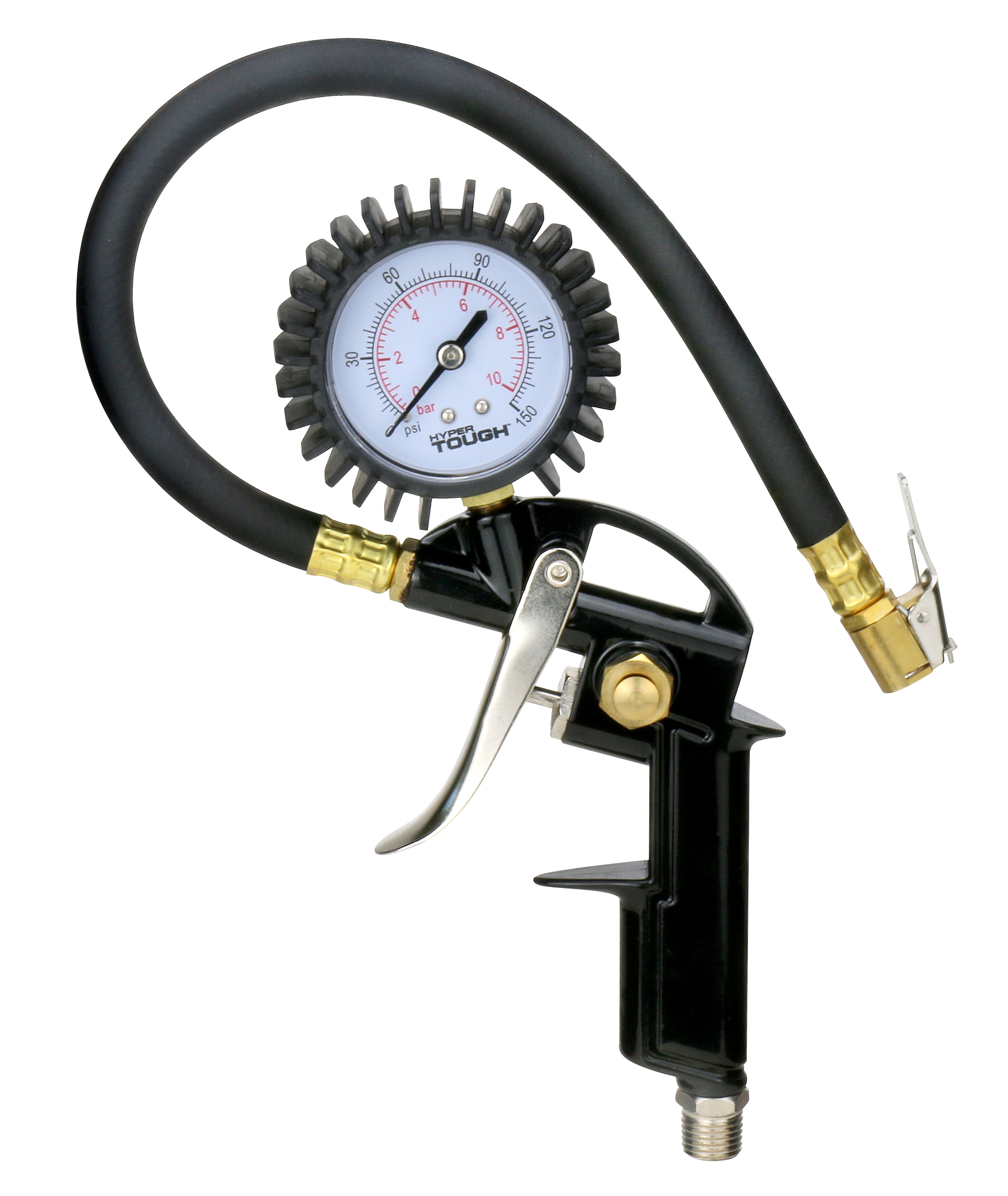 Hyper Tough ST8T068 Analog Tire Inflator Gauge, All-in-One Inflator, 150 Psi
