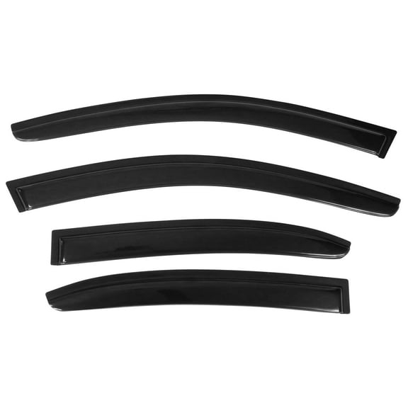 Ikon Motorsports Window Visor Compatible with 11-18 VW Jetta A6 Typ 5C6 MK6 Deflector Rain Guard 4Pc Set Outside Mount 2011 2012 2013 2014 2015 2016 2017