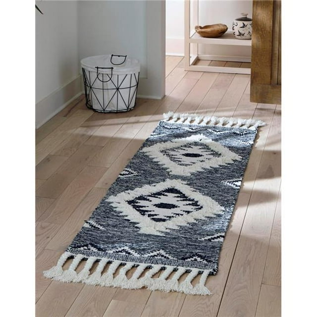 Unique Loom 3146921 2 ft. 2 in. x 8 ft. 2 in. Mesa Runner Rug, Charcoal