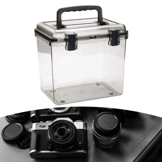 Estuche protector para cámara perfecl resistente al desgaste con asa organizador multiusos caja de almacenamiento portátil Transparente