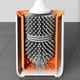 thumbnail image 3 of Kearding Soporte para cepillo de baño montado en la pared, herramienta de limpieza de silicona de doble cara, sin cepillos de ángulo muerto, Suministros de limpieza para el hogar Naranja, 3 of 6