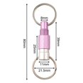 thumbnail image 4 of Porte-clés Portable avec Anneau en Métal Détachable pour Rotation à 360° Boucle Double Anneau Violet, 4 of 9
