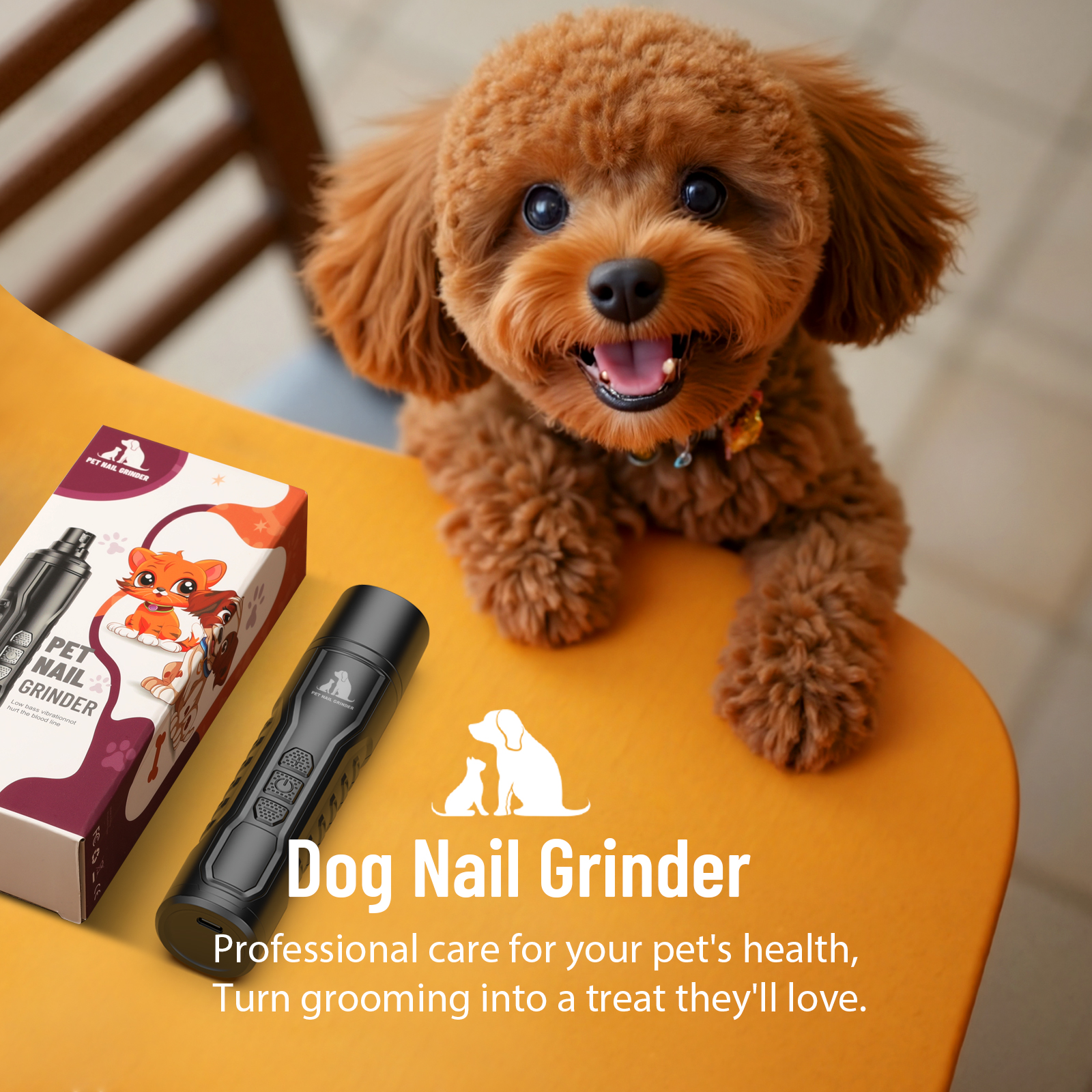 Skdwakiz Professional Pet Nail Grinder with Dual LED Lights photo 7
