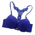 thumbnail image 1 of POINTERTECK Women‘s Front Closure Push Up Lace Bra Hollow Back Lady Underwear, 1 of 5