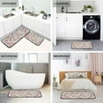 thumbnail image 4 of 2-Piece Kitchen Rugs Set Non-Slip Mats Carpet Floor for Kitchen, Bathroom (19.7"x27.6" & 19.7"x47.2") Candy Cane and Gold Stars, 4 of 7
