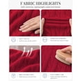 thumbnail image 3 of QUALFORT Women’s Cable Knit Sweater, Crew Neck Lightweight Long Sleeve Pullover, Red, Size L, 3 of 7