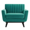 thumbnail image 3 of Modway Engage Channel Tufted Performance Velvet Armchair in Teal, 3 of 7