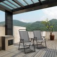 thumbnail image 2 of Costway 2pcs Patio Folding Sling Chairs Dining Armrest Backrest Outdoor Portable, 2 of 10