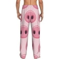 thumbnail image 3 of Uemuo Pig Nose Pattern Men's Wide Leg Palazzo Lounge Pants with Pockets Light Weight Loose Comfy Casual Pajama Pants-XX-Large, 3 of 9