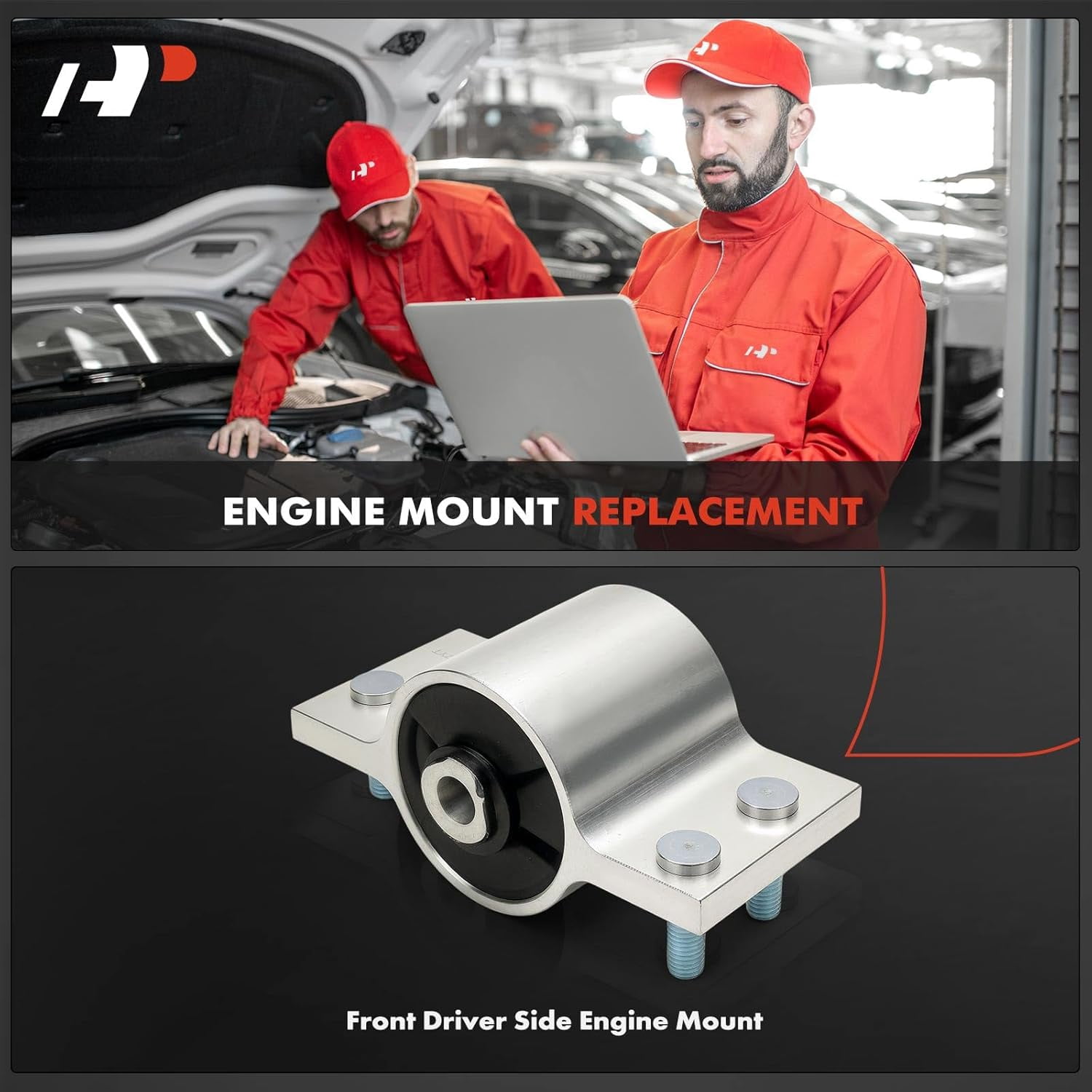 A-Premium Front Left Driver Side Engine Motor Mount Compatible with Ford F-250 F-350 Super Duty 2017-2022, F-450 F-550 Super Duty 2017-2019, 6.2L 6.8L