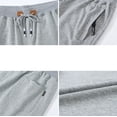thumbnail image 3 of Tyhengta Mens Shorts Casual Comfortable Workout Shorts Drawstring Zipper Pockets Elastic Waist Lightgray 38, 3 of 8