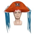 thumbnail image 4 of Disfraz de fantasía de One Piece Buggy de acción real, disfraz de pirata, sombrero, bufanda, accesorios para la cabeza para adultos, traje de Carnaval de Halloween, 4 of 5