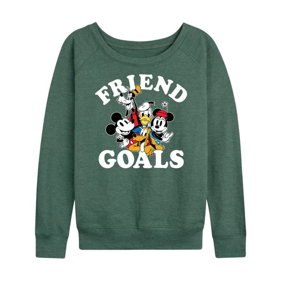 Mickey & Friends - Friend Goals - Women's Lightweight French Terry Long Sleeve Shirt
