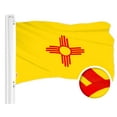 thumbnail image 3 of G128 Combo Pack: American USA Flag 4x6 Ft & New Mexico NM State Flag 4x6 Ft | Both ToughWeave Series Embroidered Polyester, Embroidered Design, Indoor/Outdoor, Brass Grommets, 3 of 9