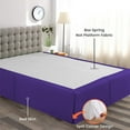 thumbnail image 2 of Purple Solid Pleated Bed Skirt Short - King Size - 9 Inch Drop Split Corner Pleated Bedskirts -Microfiber Box Pleated Bedskirts - Never Lift Your Mattress - Hotel Quality Bed Skirt, 2 of 8