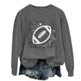 thumbnail image 3 of ZJXFGS Football Sweatshirts for Women Game Day Sweater Football Apparel for Women Game Day Shirts Women Football Gray XL, 3 of 5